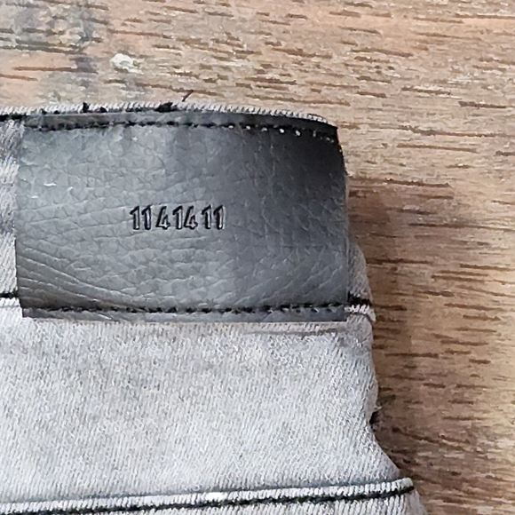 KDNK Destroyed Gray Denim Black Threading Bandana Patch Accent Design - Picture 7 of 8